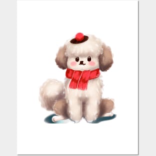 Cute Poodle Drawing Posters and Art